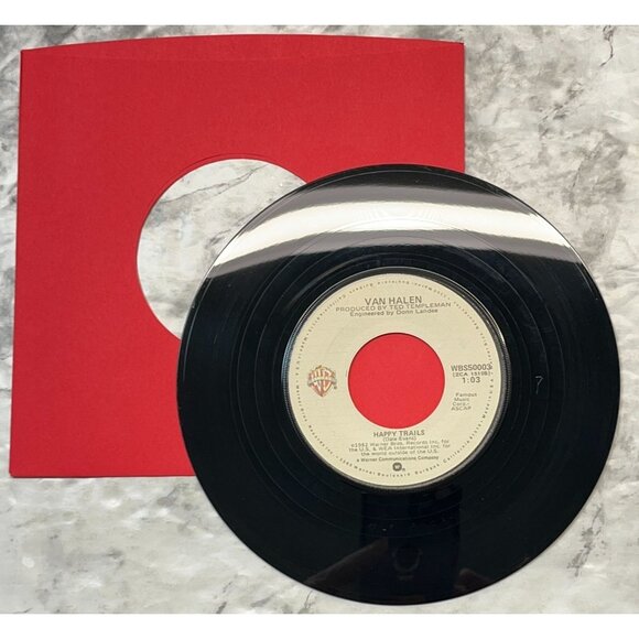 Van Halen Pretty Woman Happy Trails 45 Hard Rock 1982 Warner Bros 50003 - Picture 5 of 6
